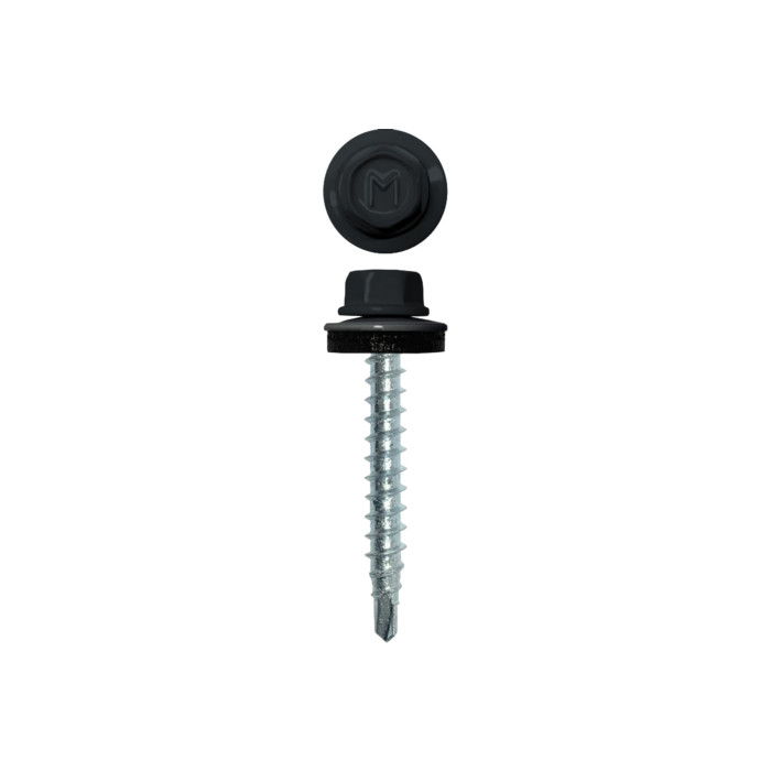 Саморез кровельный Daxmer 4,8х29 RAL 7016 (250) сверло №1